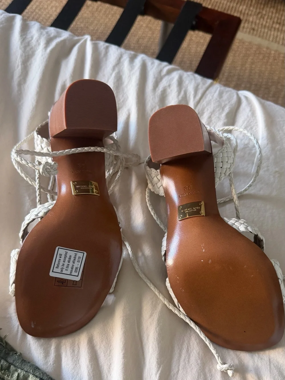 Michael Kors Braided Lace-Up Heels – Size 36